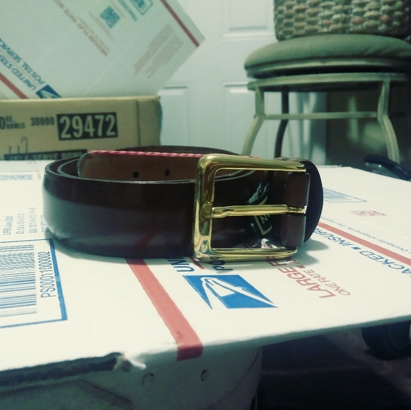 🐴COLE HAAN LEATHER&BRASS BELT🏠🏣 - Picture 4 of 4